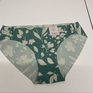 Target (Auden) Green/Floral Invisible  Edge Bikini  Panties. Size XS
